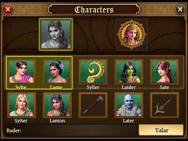 Indian Mythology Quest Character Selection